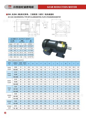 臺灣臺譽齒輪減速馬達電機GH18-100-10S 性能特點與選型應用全解析